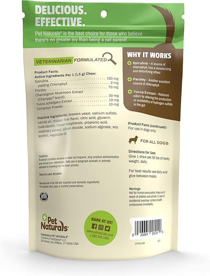Pet Naturals Breath Bites Breath Freshener for Dogs, 60 Chews - Fresh Breath, Healthy GI Support and Dental Health