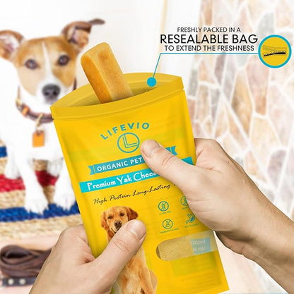 Premium Himalayan Yak Cheese Dog Chews - Long Lasting Sticks | 100% Natural Chews Made with Himalayan Yak Milk, Pink Salt, and Lime Juice | (1 Stick - Extra Large)