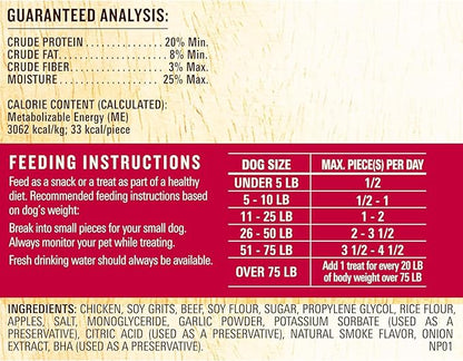 Milo's Kitchen Homestyle Dog Treats, Chicken & Apple Sausage Slices, 10 Ounce (Pack of 5), High Protein, No Artifical Flavors