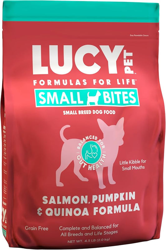 Lucy Pet Products Salmon, Pumpkin & Quinoa Small Bites for Dogs 4.5lb 100600033