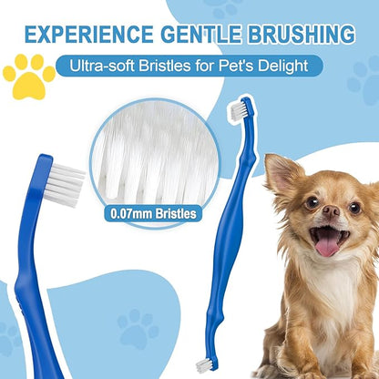 Comfort Grip Canine Toothbrush for Small Dogs - Ergonomically designed for easy dental care of small dogs and cats Canine Teeth Cleaning - S