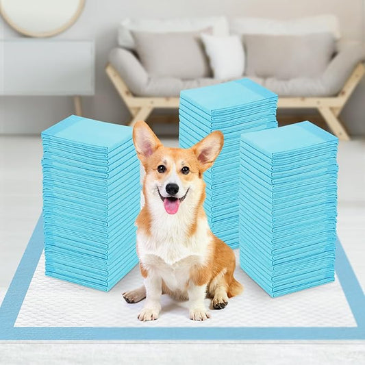 Sted Puppy Pads Dog Pee Pads 23"x23", Puppy Pee Pads for Dogs, 6 Layers Thicker Dog Pee Pads, Quickly Absorbs & Leak-Proof Dog Pads, Disposable Potty Pads for Dogs Cats, Doggie Pee Pads, 60Ct