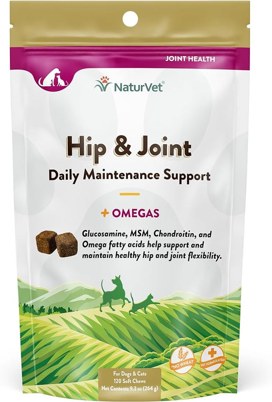 NaturVet Hip & Joint Soft Chew (Bag) 120 ct