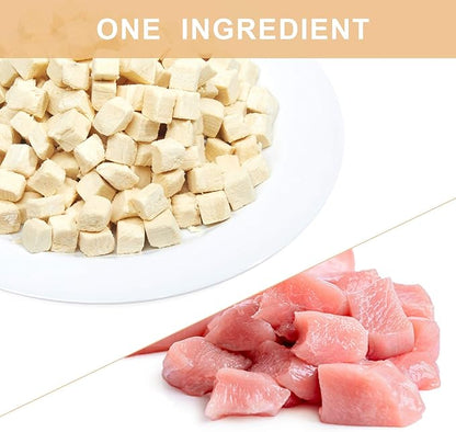 Jungle Calling Freeze Dried Cat and Dog Treats, Grain Free, Raw Single Ingredient Chicken, High Protein Snacks for Training (Chicken Cube)
