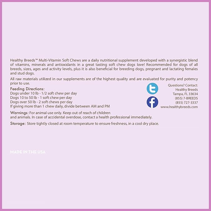 Healthy Breeds Polish Lowland Sheepdog Multi-Vitamin Soft Chews 60 Count