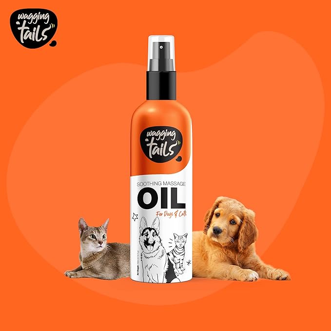 Wagging Tails 6-in-1 Soothing Oil 6.76 fl oz for Dogs | All natural ingredients Coconut Oil and Vitamin E help control hair fall & improve Coat Shine and Softness