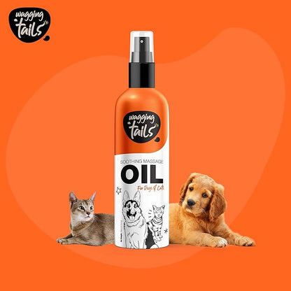 Wagging Tails 6-in-1 Soothing Oil 6.76 fl oz for Dogs | All natural ingredients Coconut Oil and Vitamin E help control hair fall & improve Coat Shine and Softness