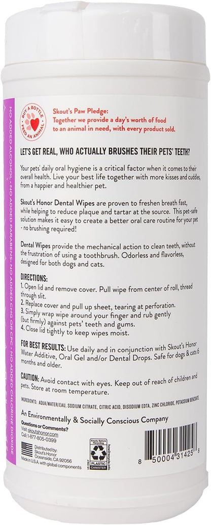 SKOUT'S HONOR: Pet Dental Wipes
