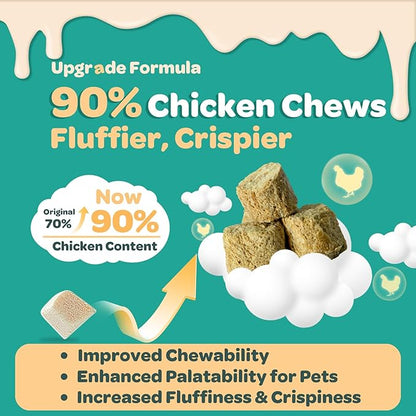 Dog Allergy Relief Freeze Dried Chews, with Probiotics, Colostrum for Immune Health, Anti Itch & Seasonal Allergies & Scratching, Omega 3 for Skin & Coat Health, Stop Pawlicking, Hot Spots, Shedding