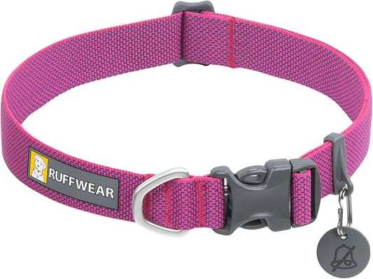 Ruffwear, Hi & Light Dog Collar, Minimal and Ultralight Collar for Everyday Walks and Runs, Alpenglow Pink, 11"-14"