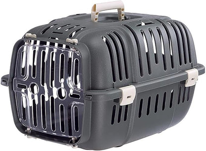 Ferplast Jet Pet Carrier: Value Dog Carrier Suitable for XS Dog Breeds & Small Cats, Assembled Dimensions: 22L x 14.5W x 13H inches, Gray, (73043021PBUS)
