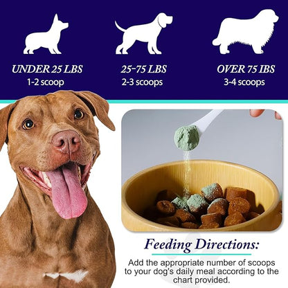 Dog Dental Powder - Dog Teeth Cleaning Powder - Dog Dental Care - Targets Tartar & Reduces Plaque & Bad Breath - Teeth Cleaning Made Easy Eliminate - Formulated for Small, Medium, Large Dogs