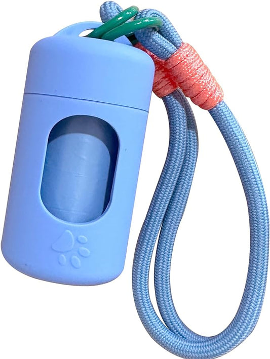 A&H ZIER Poop Bags Holder with Portable Colorful Lanyard, Soft-touch Dog Poop Bags Dispenser Dog Waste Bags, Compatible with any Dog Walking Accessories