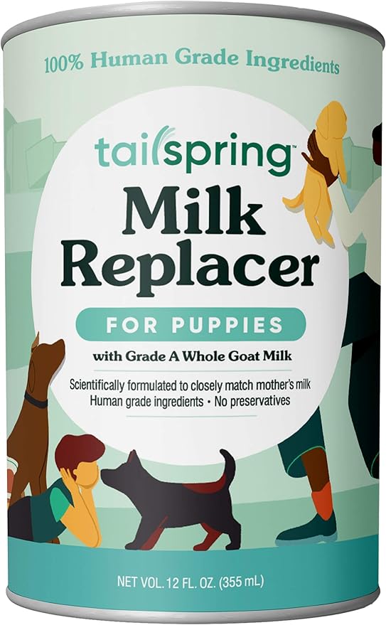 Milk Replacer for Puppies, Liquid Ready-to-Feed, Made with Whole Goat Milk (12 Fl Oz (Pack of 1)