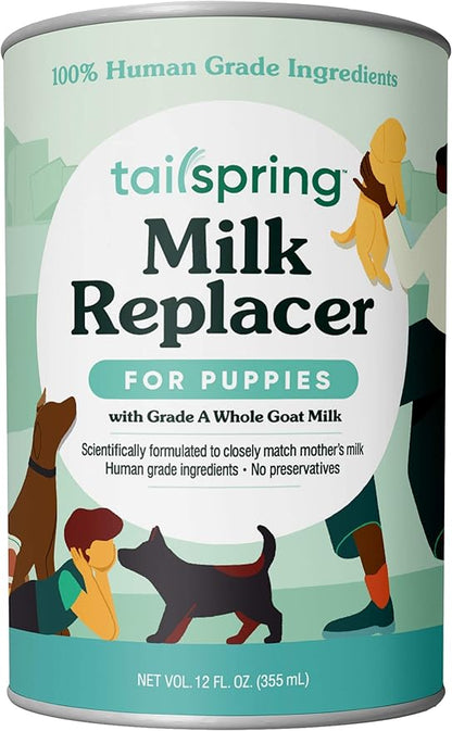 Milk Replacer for Puppies, Liquid Ready-to-Feed, Made with Whole Goat Milk (12 Fl Oz (Pack of 1)