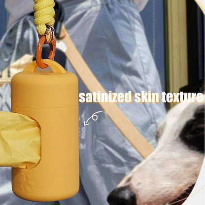 A&H ZIER Poop Bags Holder with Portable Colorful Lanyard, Soft-touch Dog Poop Bags Dispenser Dog Waste Bags, Compatible with any Dog Walking Accessories