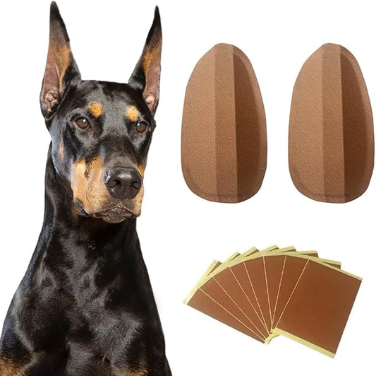 1 Pair Dog Ear Stand Sticker Up Support Tool, Dog Ear Fixed Correction Vertical Holder, Dog Ear Cover Ear Stand Up, Doberman Ear Posting Kit for Doberman Pinscher Dog(6 * 3cm)
