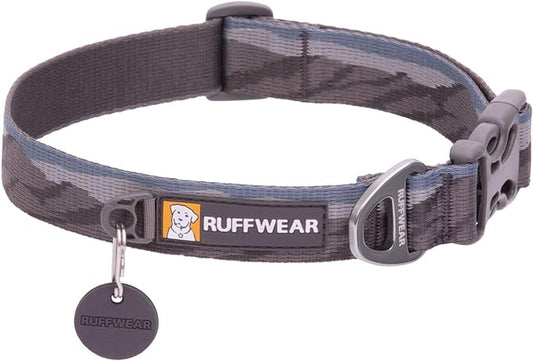 Ruffwear, Flat Out Dog Collar (Formerly Hoopie), Webbing Collar for Walking and Everyday Use, Rocky Mountains, 11"-14"