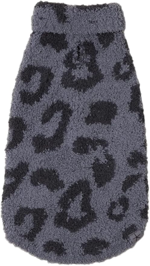 Barefoot Dreams CozyChic BITW Pet Sweater, Dog Clothes, Dog Sweater, Dog Accessories, in The Wild, Graphite/Carbon, XL