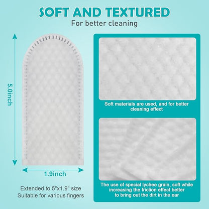 Dog Ear Wipes.Ear Cleansing Finger Wipes for Cats & Rabbit | Sooths & Deodorizes |Grooming Kit Care for Pets Ears. 50 Disposable Wipes.