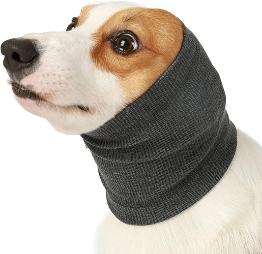 Dog Snood Ear Wraps for Anxiety Relief Ear Protection for Winters Dog Ear Muffs for Noise Protection Dog Calming Ear Cover No Flap Ear Wrap Neck and Ear Warmer Dog Accessories Dog Grooming Supplies