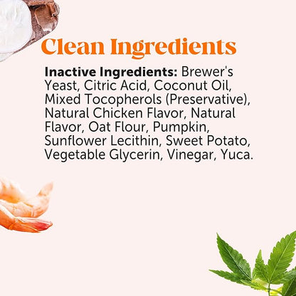 Pet Honesty Senior Hemp Hip & Joint Supplement for Dogs - Dog Joint Supplement with Hemp Oil & Powder, Glucosamine for Dogs, Collagen, MSM & Green Lipped Mussel - Mobility for Senior Dogs(Chicken 180)