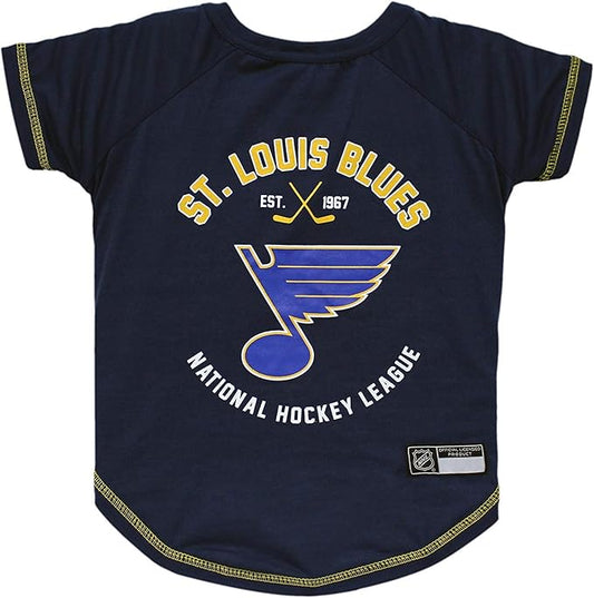 Pets First NHL St.Louis Blues Tee Shirt for Dogs & Cats, Small. - are You A Hockey Fan? Let Your Pet Be an NHL Fan Too!