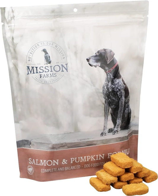 Mission Farms Freeze-Dried Raw Salmon & Pumpkin Formula Dog Food, 12oz Bag