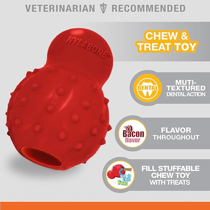 Nylabone Strong Chew Cone Stuffable Chew Toy for Dogs, Bacon Flavored Fillable Treat Toy, X-Small/Petite - Up to 15 lbs. (1 Count)
