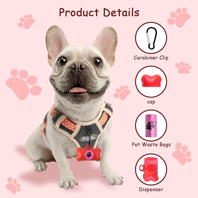 Dog Poop Bags Dispenser with Carabiner Clip, Doggy Poop Bag Holders for Leashes Include 1 Roll (15 Bags) Leak-Proof Large Lavender Scented Doggie Pet Waste Bags, Eco-Friendly Dog Accessories, Red