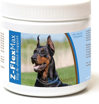 Healthy Breeds Doberman Pinscher Z-Flex Max Hip and Joint Soft Chews 50 Count