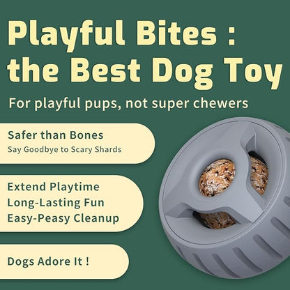 Dog Toy, Dogs Toys to Keep Them Busy, Medium Large Dogs Frozen Treat Toy Holder Treat Dispensing Refillable Homemade Freezable Dog Food, Fillable Rubber Dog Toys