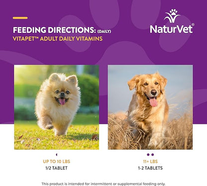 NaturVet Vita Pet Adult Plus Breath Aid Tablets -Time Release 365 ct