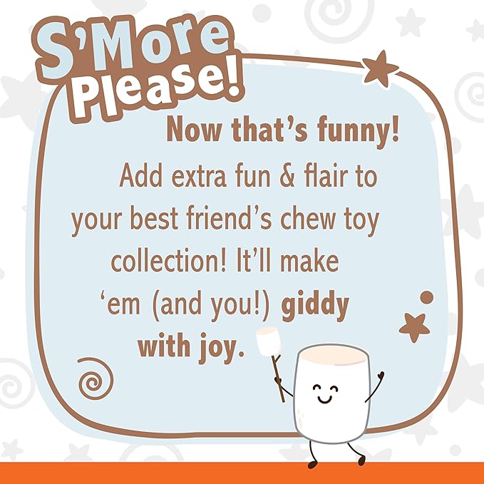 Nylabone Strong Chew Marshmallow Stick Dog Chew Toy - Fun & Cute Dog Toys for Aggressive Chewers, Durable Dog Toys, Toasted Marshmallow & Peanut Butter Flavor, Large/Giant (1 Count)