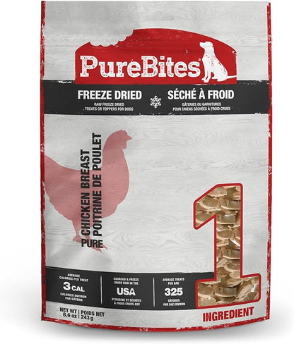 PureBites Freeze Dried RAW Chicken Breast Treats for Dogs, 8.6oz