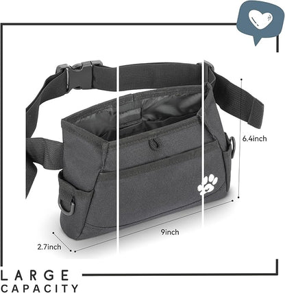 B&B Farmhouse Dog Treat Pouches for Pet Training - Custom Design - Dog Treat Bag for Dog Training & Behavior Aids - Fanny Pack for Dog Walking Bag - Puppy Treat Pouch & Black Belt Bag