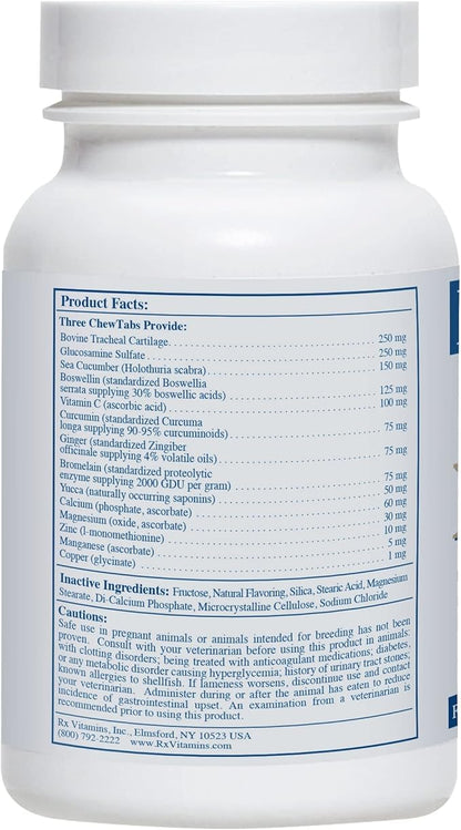 Rx Vitamins for Pets Nutriflex for Dogs & Cats - Veterinary Formula to Support Connective Tissue - Anti-Inflammatory Support - 90 Chewtabs