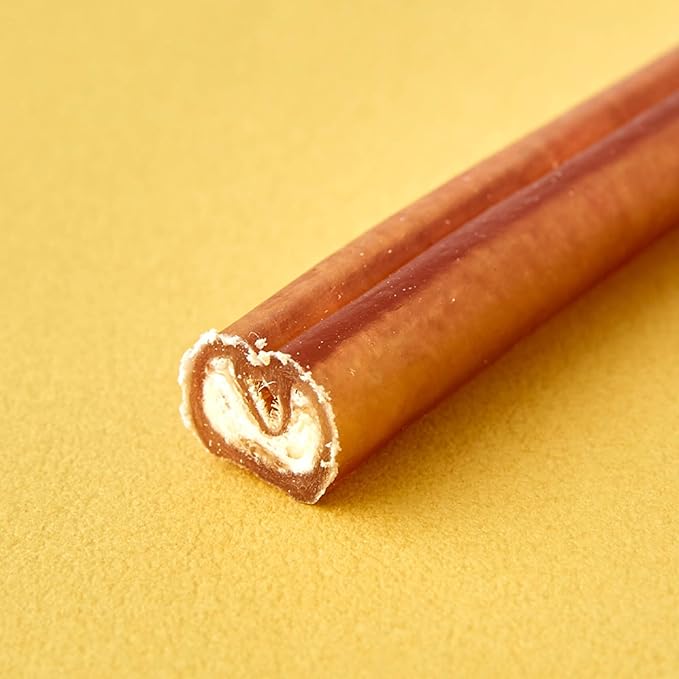 100% Natural 6" Bully Sticks [Standard Thickness] (Beef, 6-inch Standard Bully Sticks-6pcs)