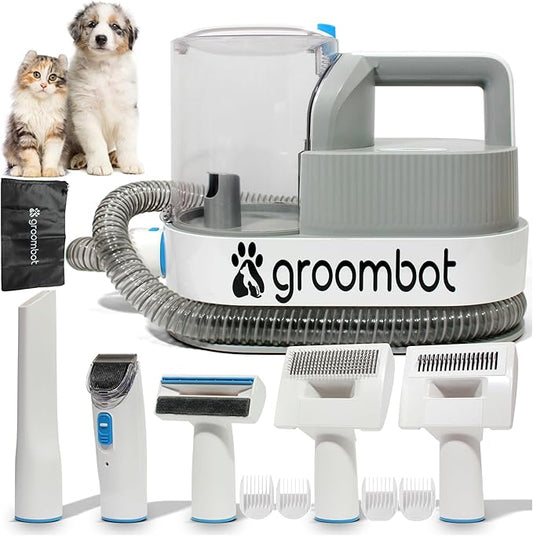 Pet Grooming Kit & Vacuum, Low Noise Suction, 2.5L Large Hair Collection Box, 5 Professional Grooming Tools for Shedding, Trimming, and More for Dogs Cats and Other Animals