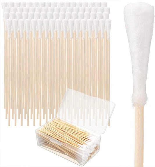200 Pieces 6 Inches Buds for Dog Long Ear Swab with Wooden Handle for Pet