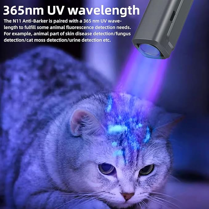 YYLUUT Anti Bark Device for Dogs,Ultrasonic Dog Bark Deterrent Devices,Dog Training & Behavior Aids,Portable Mini 365nm UV Detector for Dog/Cat Urine/Cat Moss