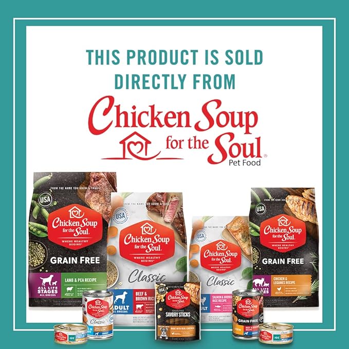 Chicken Soup for the Soul Pet Food Grain Free Salmon & Sweet Potato - Dry Dog Food 4LB - Soy, Corn & Wheat Free, No Artificial Flavors or Preservatives
