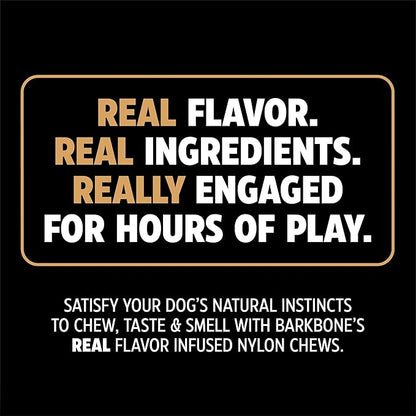 Pet Qwerks Wishbone BarkBone - Nylon Chew Toy for Aggressive Chewers - Bacon Flavor - 8.25"