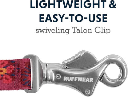 Ruffwear, Flat Out Dog Leash, Adjustable Lead with Padded Handle, Alpenglow Burst