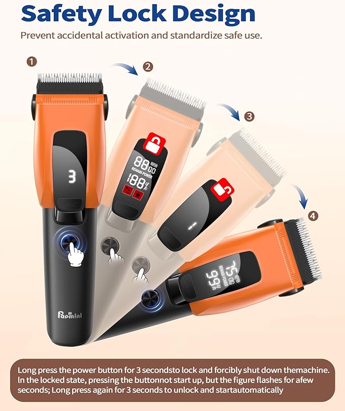 Dog Grooming Kit for Heavy Thick Hair&Coats, 3 in 1 Dog Clippers for Grooming, Rechargeable Cordless Pet Shaver with Storage Box, Quiet Dog Paw Trimmer for Small and Large Dogs Cats Animals