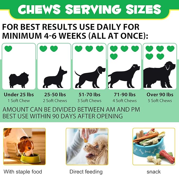 Probiotics for Dogs with Prebiotics and Digestive Enzymes, Dog Probiotics Chews Omega-3 & 6, Vitamin, Improve Digestion, Immunity, Reduce Diarrhea, Gas