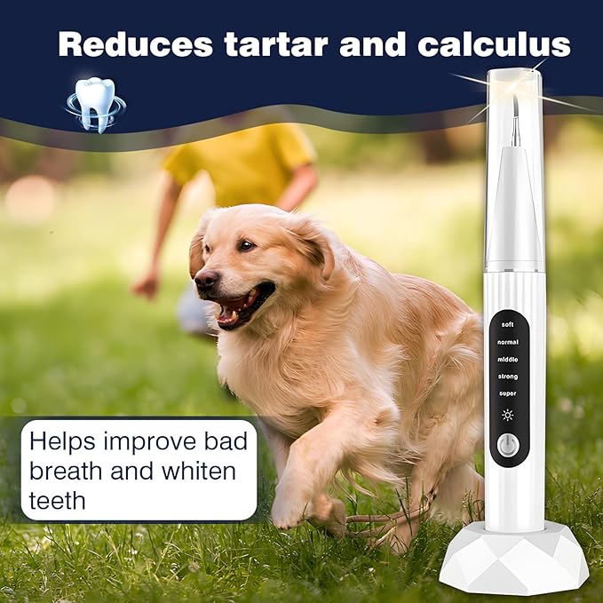 Dog Plaque Remover for Teeth,Dog Tooth Tartar Remover,5 Modes Pet Ultrasonic Tooth Cleaner, Dental Care Teeth Cleaning Kit, Teeth Cleaner for Large and Small Dogs