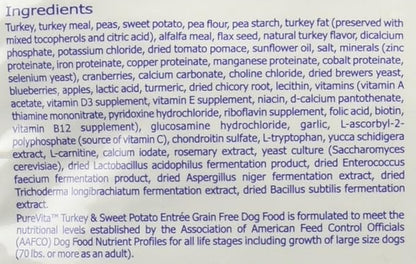 Nutri-Source Pure Vita Grain-Free Turkey And Sweet Potato Dry Dog Food, 5 Pound Bag