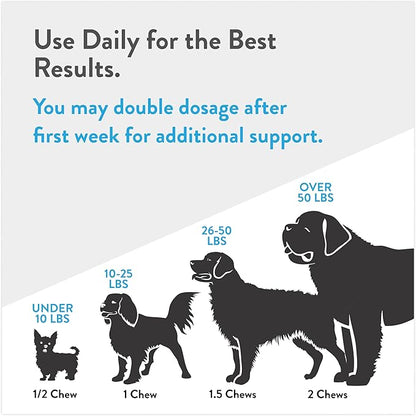 Green Gruff Soothe Dog Skin and Coat Supplement - Healthy Coat for Dogs, Dog Itching Skin Relief - Organic Dog Allergy Chews with Omega 3 - Made in USA - 24 Chews