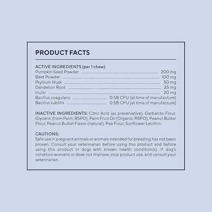 Pawfy Anal Gland Relief Chews | Stops Scooting | Stool Problems | Odors | with Fibre & Probiotics